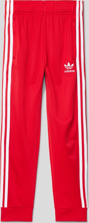 Czerwone spodnie dziecięce Adidas Originals