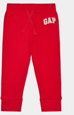 Czerwone spodnie dziecięce Gap dla chłopców