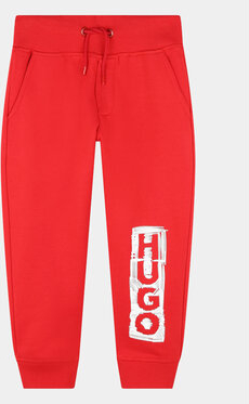 Czerwone spodnie dziecięce Hugo Boss dla chłopców