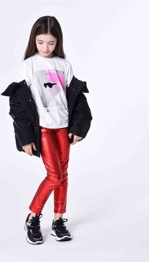 Czerwone spodnie dziecięce Karl Lagerfeld