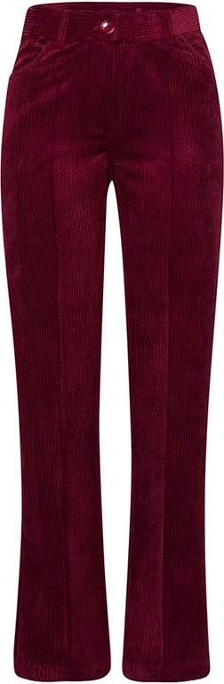 Czerwone spodnie More & More w stylu casual ze sztruksu