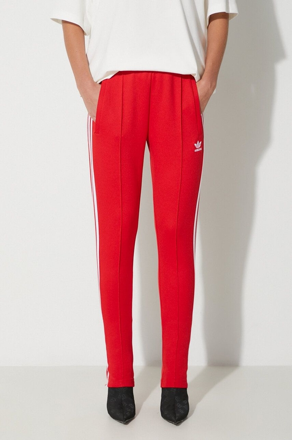 Czerwone spodnie sportowe Adidas Originals