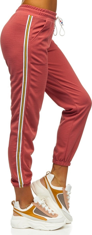 Czerwone spodnie sportowe Denley w sportowym stylu z dresówki