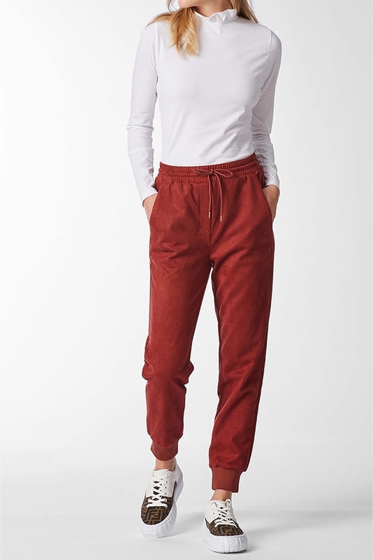 Czerwone spodnie sportowe Rich & Royal w stylu casual