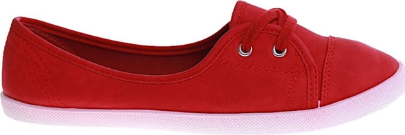 Czerwone trampki Pantofelek24 sznurowane w młodzieżowym stylu