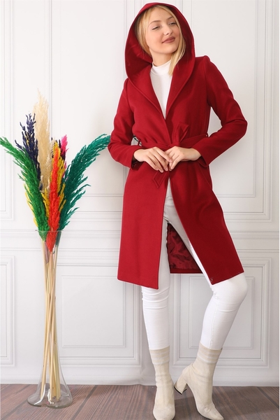 Czerwony płaszcz Dewberry w stylu casual
