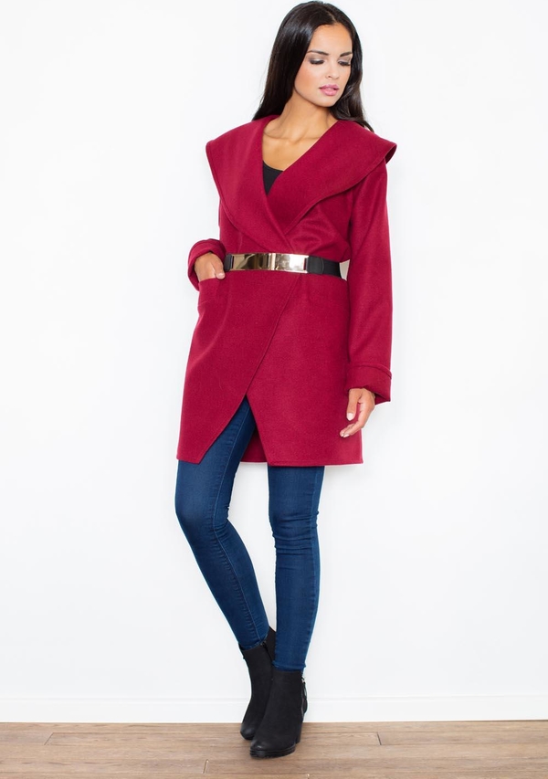 Czerwony płaszcz Figl w stylu casual
