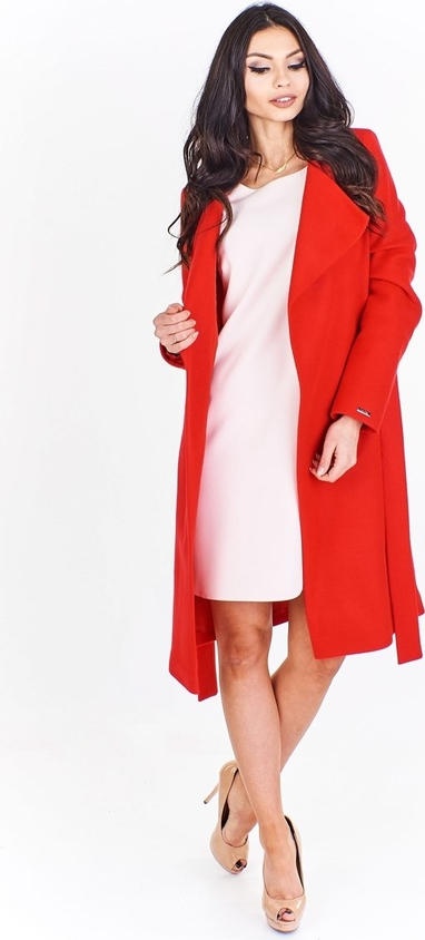 Czerwony płaszcz Fokus w stylu casual