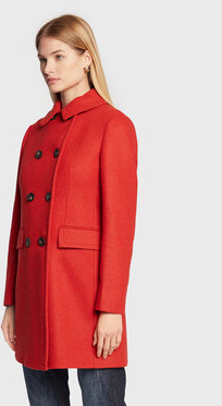 Czerwony płaszcz Sisley przejściowa bez kaptura