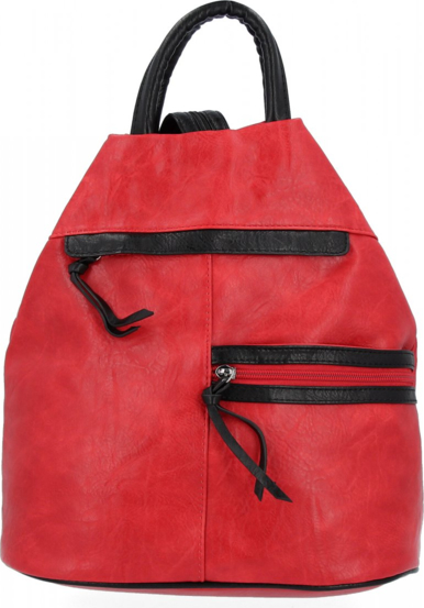 Czerwony plecak Hernan ze skóry ekologicznej