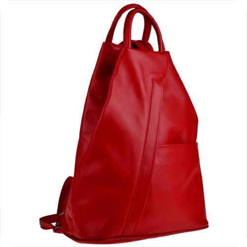 Czerwony plecak Vera Pelle
