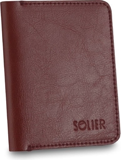 Czerwony portfel męski Solier