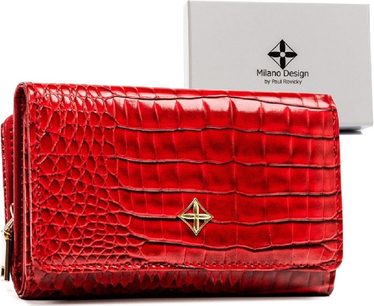 Czerwony portfel Milano Design