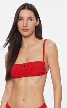 Czerwony strój kąpielowy Calvin Klein w stylu casual