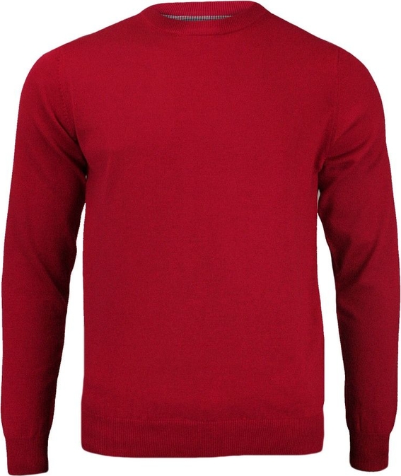 Czerwony sweter Adriano Guinari z bawełny