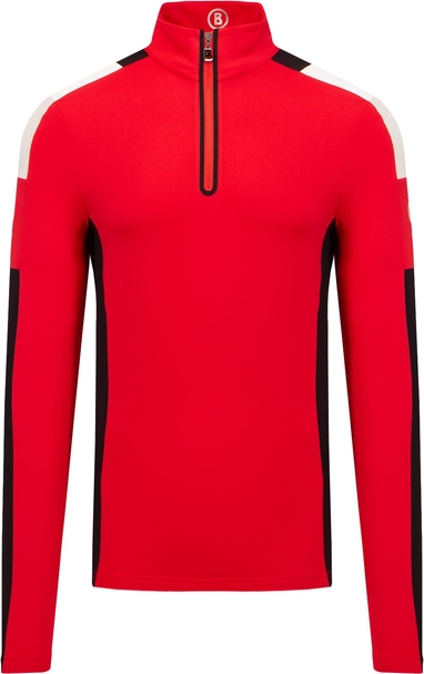 Czerwony sweter Bogner w sportowym stylu z golfem