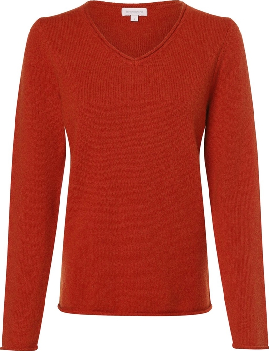 Czerwony sweter brookshire z wełny