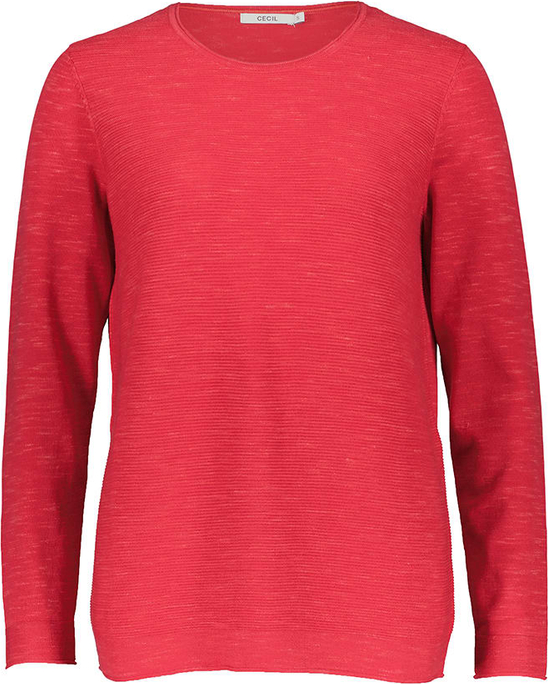 Czerwony sweter Cecil z bawełny w stylu casual