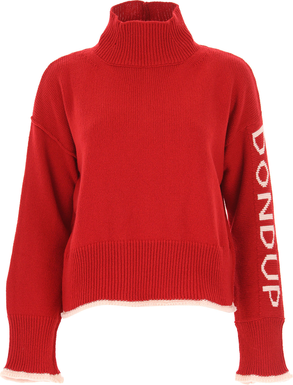 Czerwony sweter Dondup z wełny