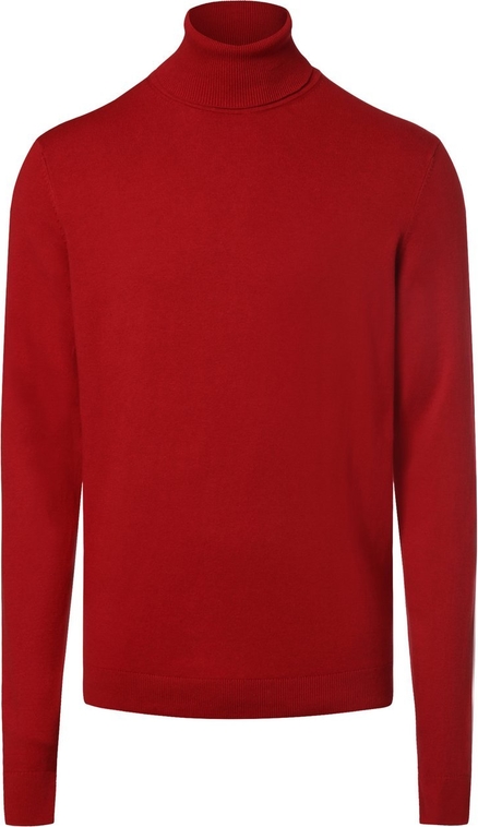 Czerwony sweter Finshley & Harding z golfem w stylu casual