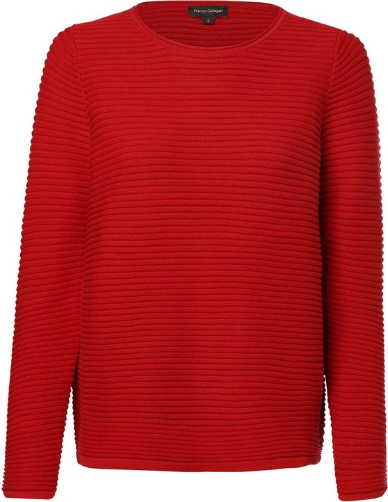 Czerwony sweter Franco Callegari w stylu casual z bawełny