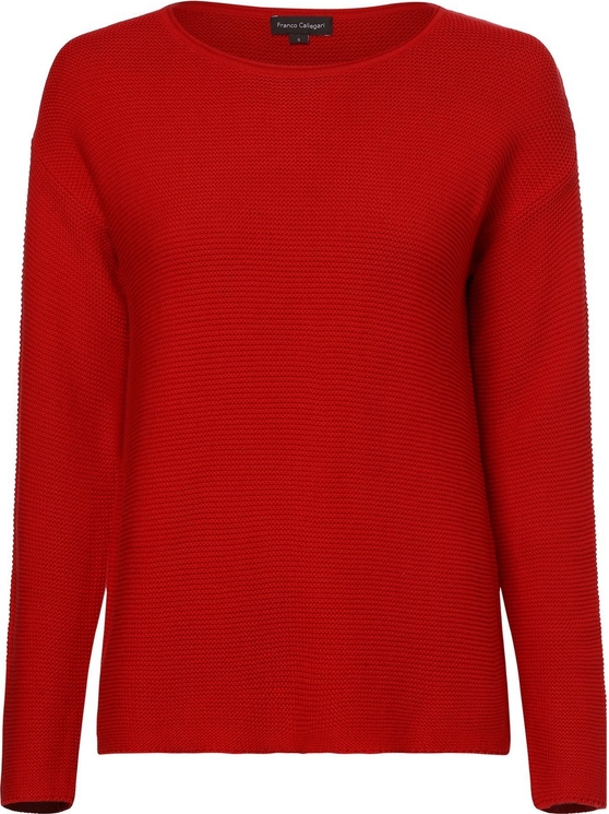 Czerwony sweter Franco Callegari w stylu casual z bawełny