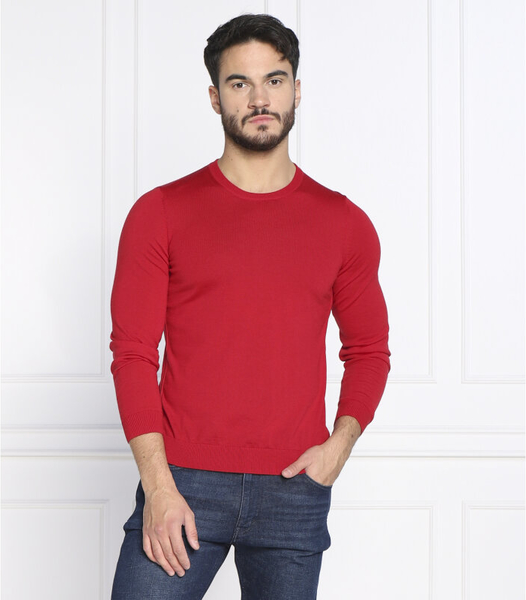 Czerwony sweter Hugo Boss w stylu casual