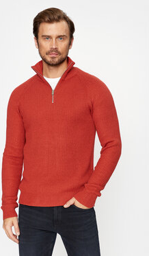 Czerwony sweter Jack & Jones w stylu casual