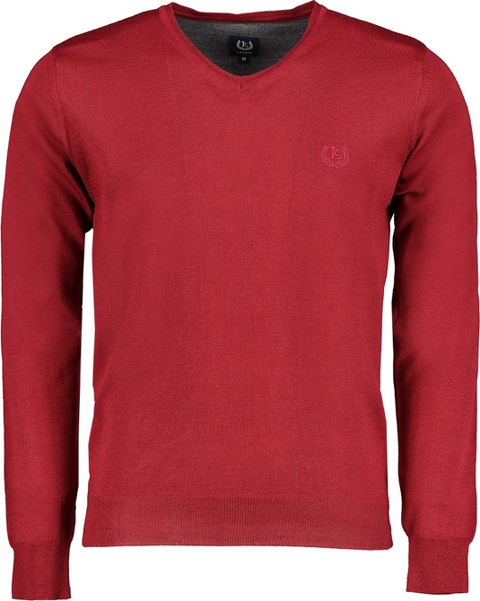 Czerwony sweter Lavard w stylu casual z wełny