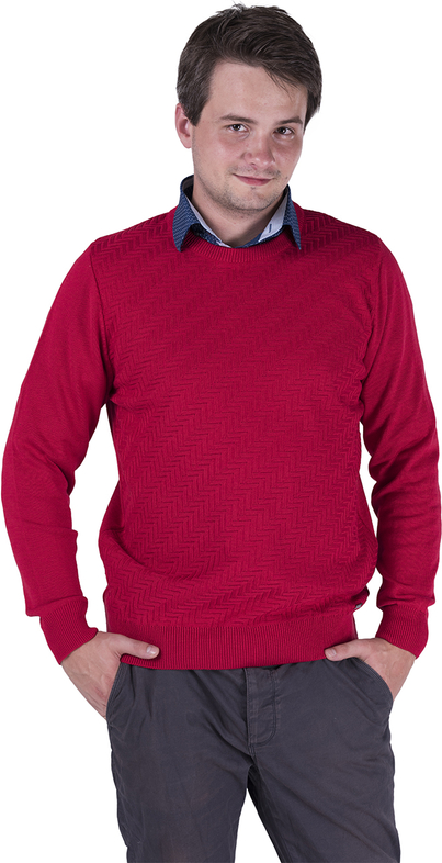 Czerwony sweter M. Lasota
