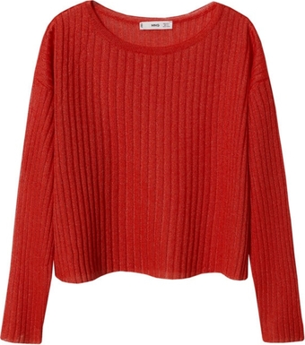 Czerwony sweter Mango w stylu casual
