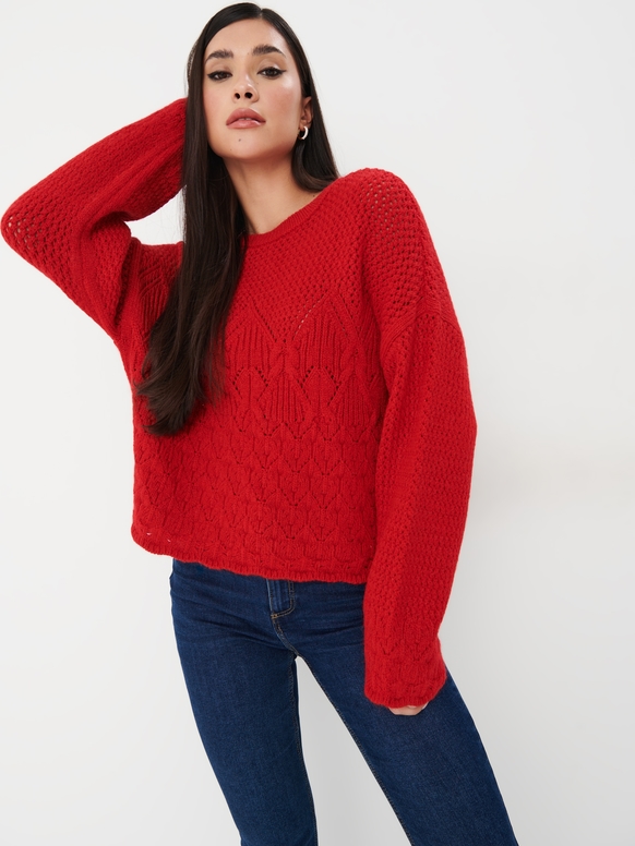Czerwony sweter Mohito