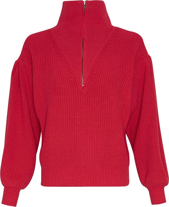 Czerwony sweter Moss Copenhagen w stylu casual