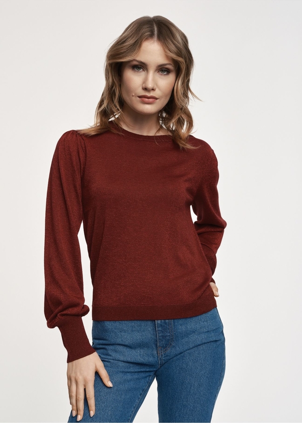 Czerwony sweter Ochnik w stylu casual