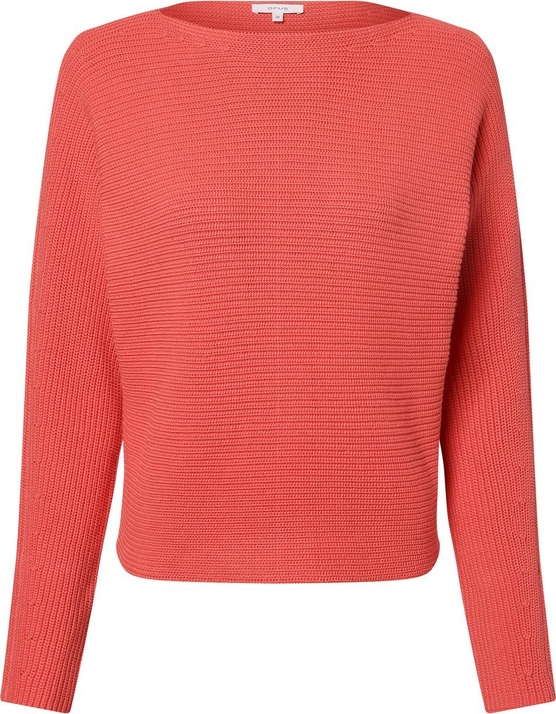 Czerwony sweter Opus w stylu casual z bawełny