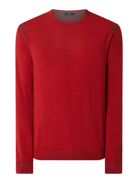 Czerwony sweter Pierre Cardin z bawełny w stylu casual