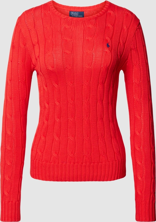 Czerwony sweter POLO RALPH LAUREN z bawełny