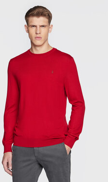 Czerwony sweter POLO RALPH LAUREN z okrągłym dekoltem