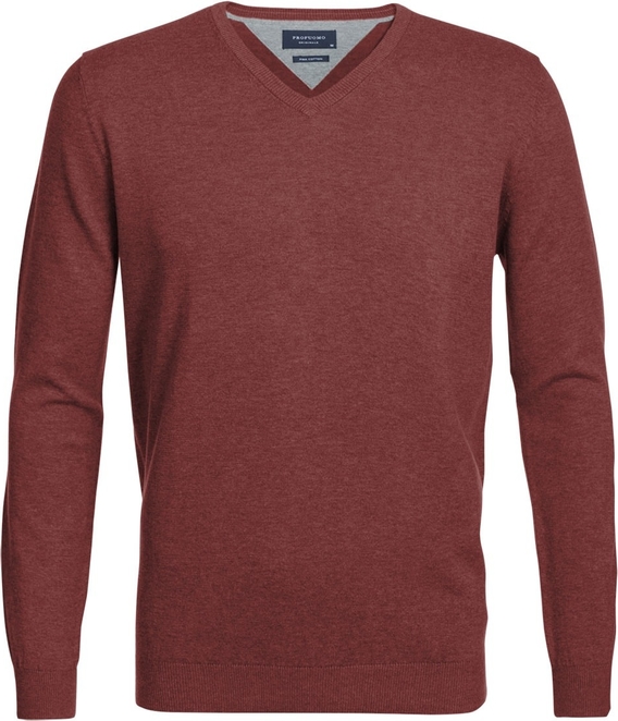 Czerwony sweter PROFUOMO z bawełny