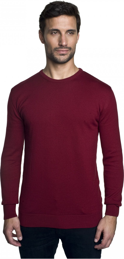 Czerwony sweter Recman z bawełny w stylu casual