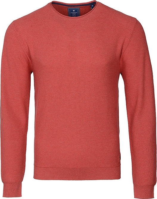 Czerwony sweter Redmond z okrągłym dekoltem