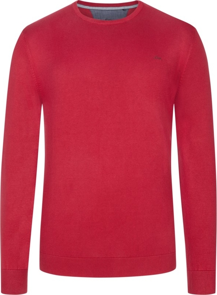 Czerwony sweter S.Oliver z dzianiny