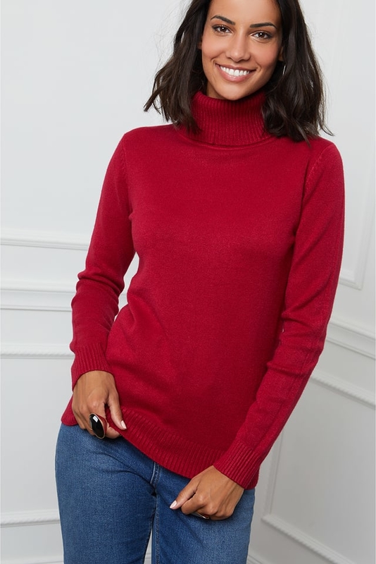 Czerwony sweter Soft Cashmere z kaszmiru