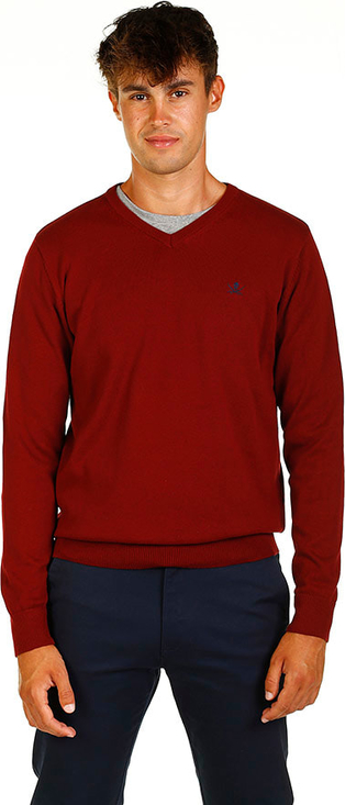 Czerwony sweter The Time Of Bocha z bawełny w stylu casual