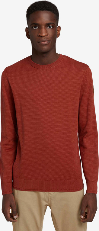 Czerwony sweter Tom Tailor w stylu casual