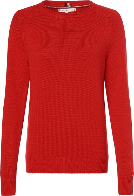 Czerwony sweter Tommy Hilfiger z wełny