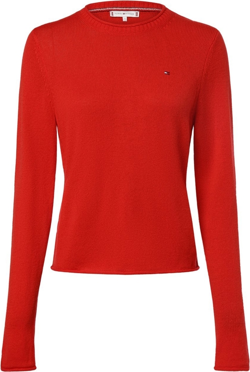 Czerwony sweter Tommy Hilfiger z wełny w stylu casual