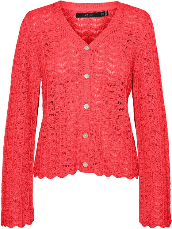 Czerwony sweter Vero Moda z bawełny