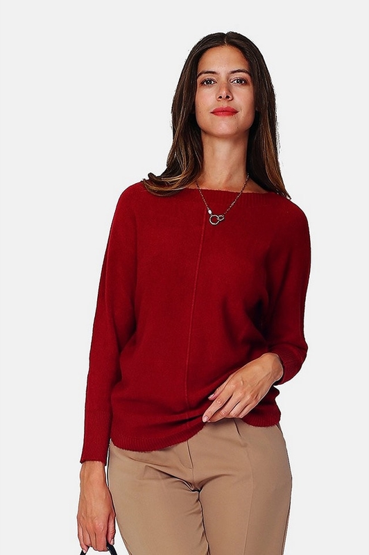 Czerwony sweter William De Faye w stylu casual z kaszmiru