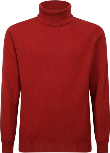 Czerwony sweter Zanone w stylu casual